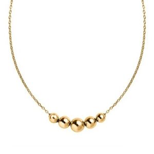 NWT, 14k Gold over Solid Stamped Sterling Silver Beaded Necklace